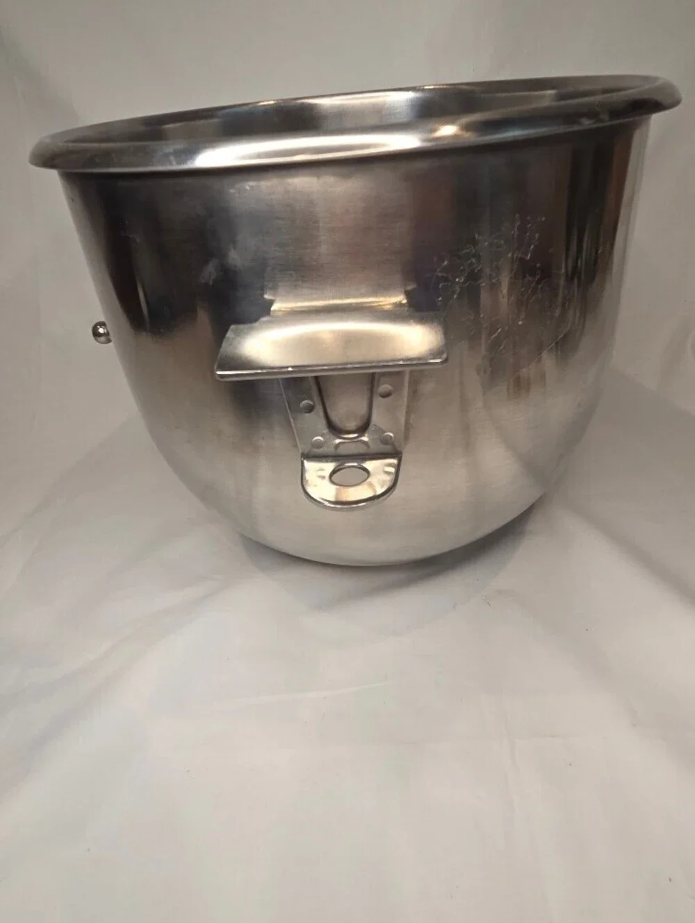 Stainless Steel Mixer Bowl with Dough Hook and Wire Whisk Attachments